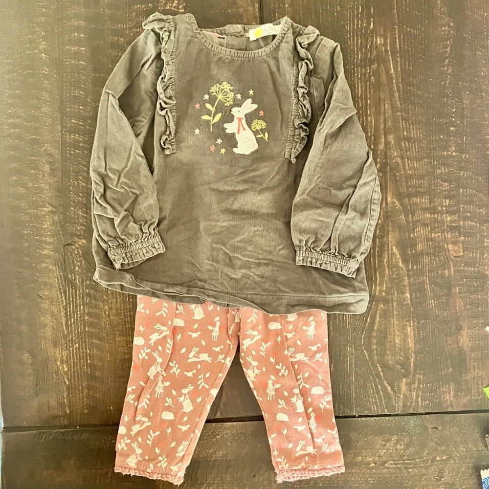 Mini Boden Bunny Outfit - Size 6-12m